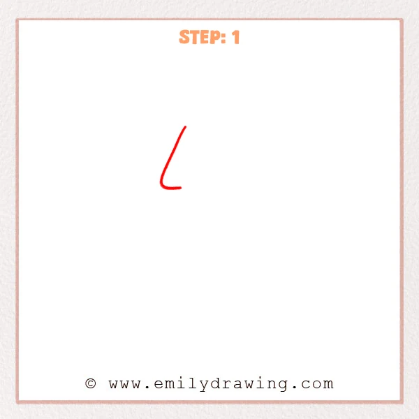 how to draw a lightning bolt - Step 1